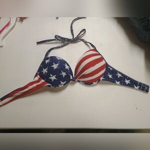 Xhilaration Navy and White Bikini Bottom